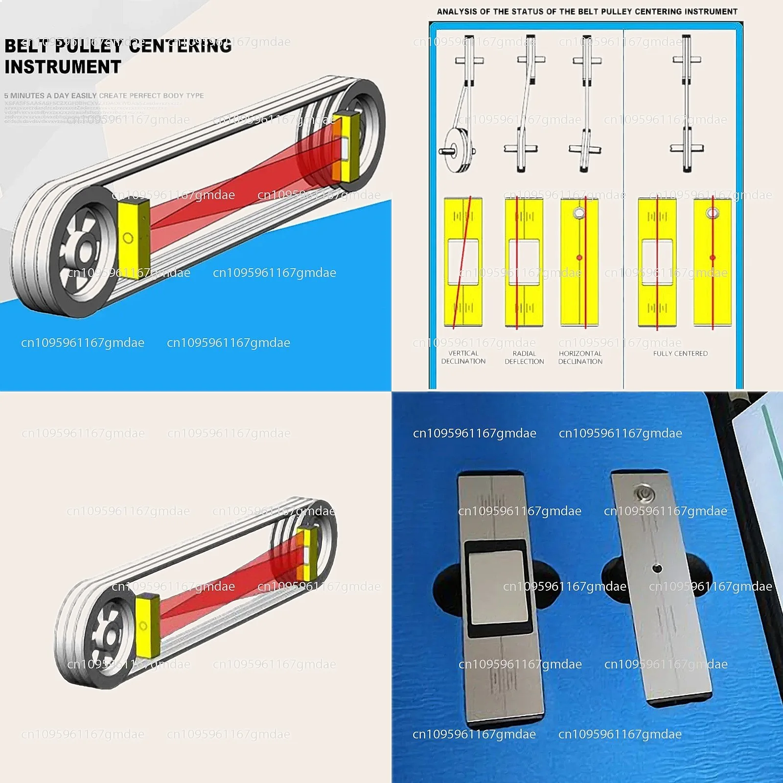 

PDL-02 Pulley Alignment Tool Laser Sprocket Parallelism Detector Roll Shaft Aligner