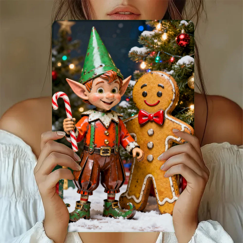 لافتة معدنية قوطية قديمة، 8 × 12 بوصة، ديكور منزلي، جو عيد الميلاد، هدايا يومية، هدية عيد الحب، ديكور