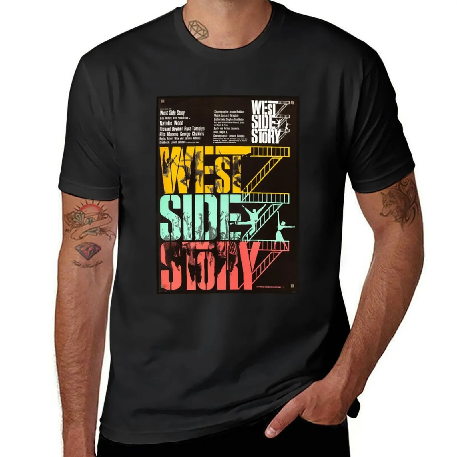 

Musical Story West Side T-Shirt summer tops funnys men t shirts