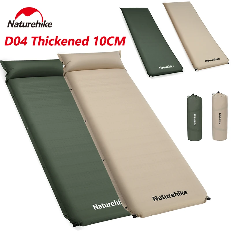 

Naturehike Inflatable Mattress 10cm Thickened Outdoor Automatic Splicable Inflatable Cushion Camping Folding Hiking Sleeping Bag