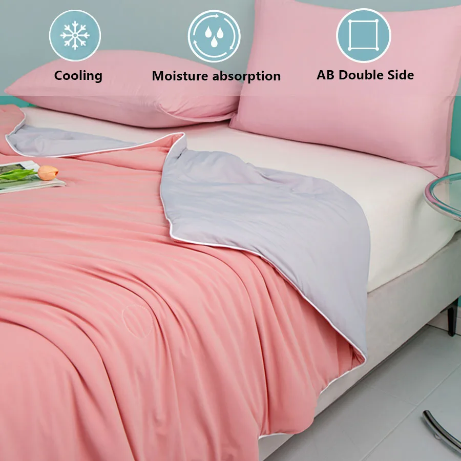 High Quality Cold Blanket Cool Air-Conditioned Comforter Lightweight Summer Comforter With Double Sided Cold And Cooling Fabric