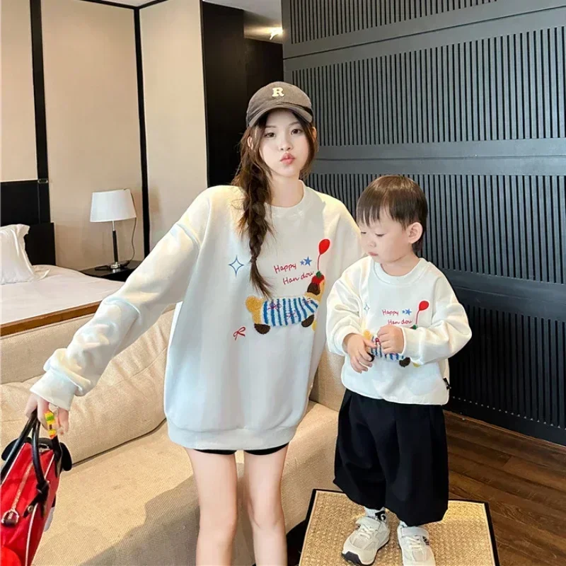 2024 Baby Newborn Long Sleeve Romper Sweatshirts Whole Family Matching Clothes Mother Father Son Daughter Children Clothing