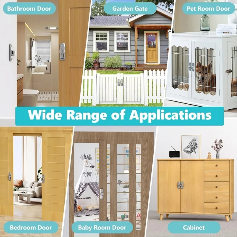 90/180 Degree Barn Door Locks,Sliding Door Window Latch,Door Bolt Lock,Anti-theft Buckle,Baby Safety Latches,Flip Gate Hardware - view 6