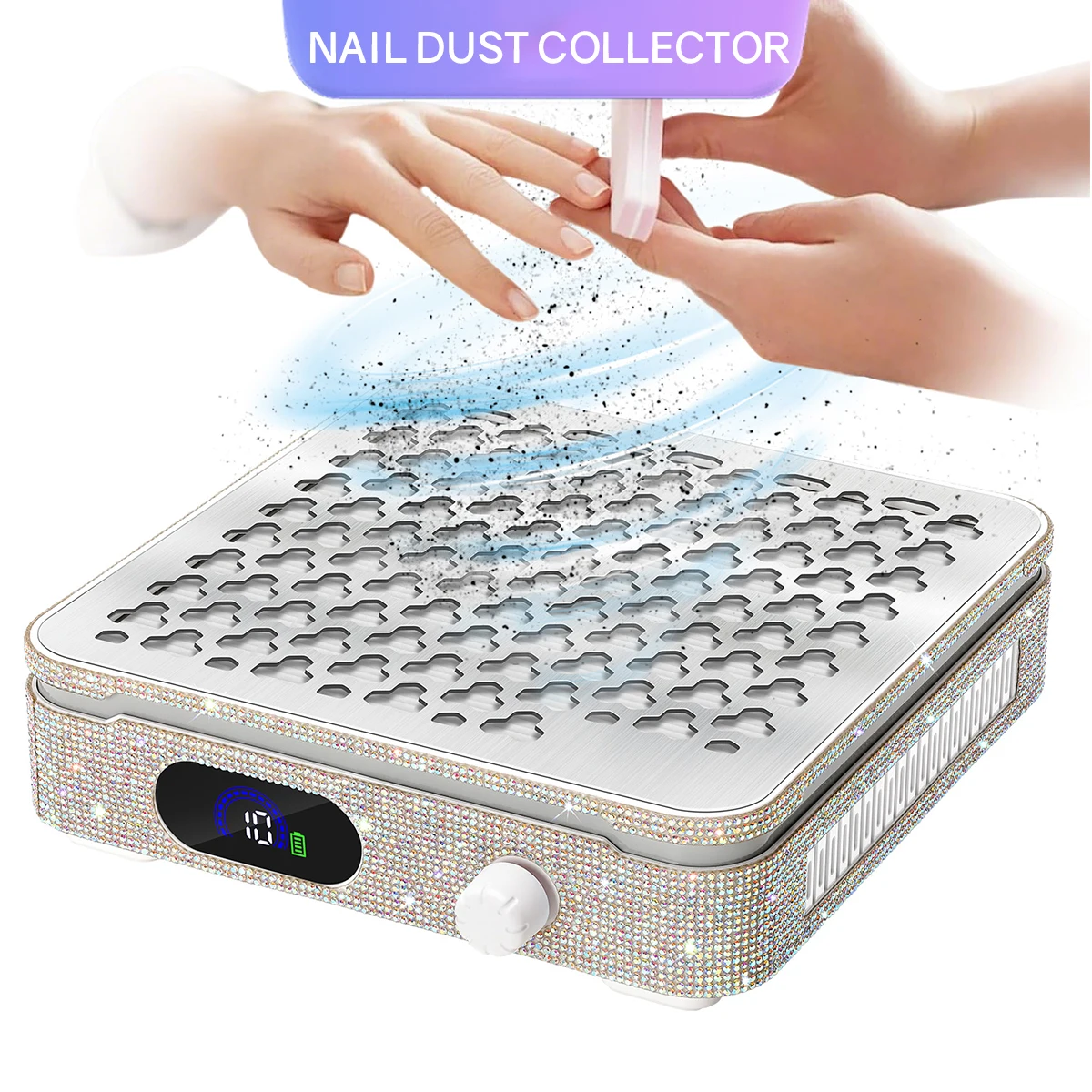 

Бесщеточный мощный пылесборник для ногтей, мощный всасывающий пылесос для ногтей со съемным фильтром, малошумный пылесборник для маникюра