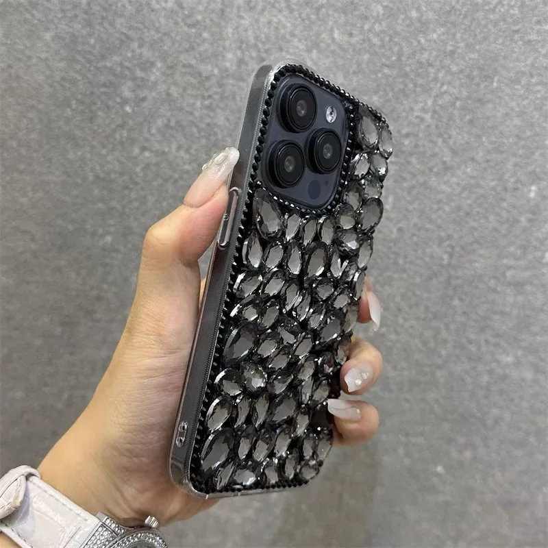 Etui z kryształkami i pełnymi diamentami na iPhone'a 17 16 11 12 13 14 15 Pro Max XS XR Plus, luksusowe, modne, brokatowe, z cyrkoniami, dla kobiet — zdjęcie produktu 4