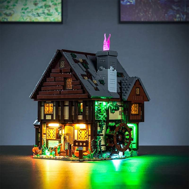 No Building Blocks Lamp Lighting for Hocus Pocus: The Sanderson Sisters\' Cottage Ideas 21341 DIY Toys Gift Only Lighting Set