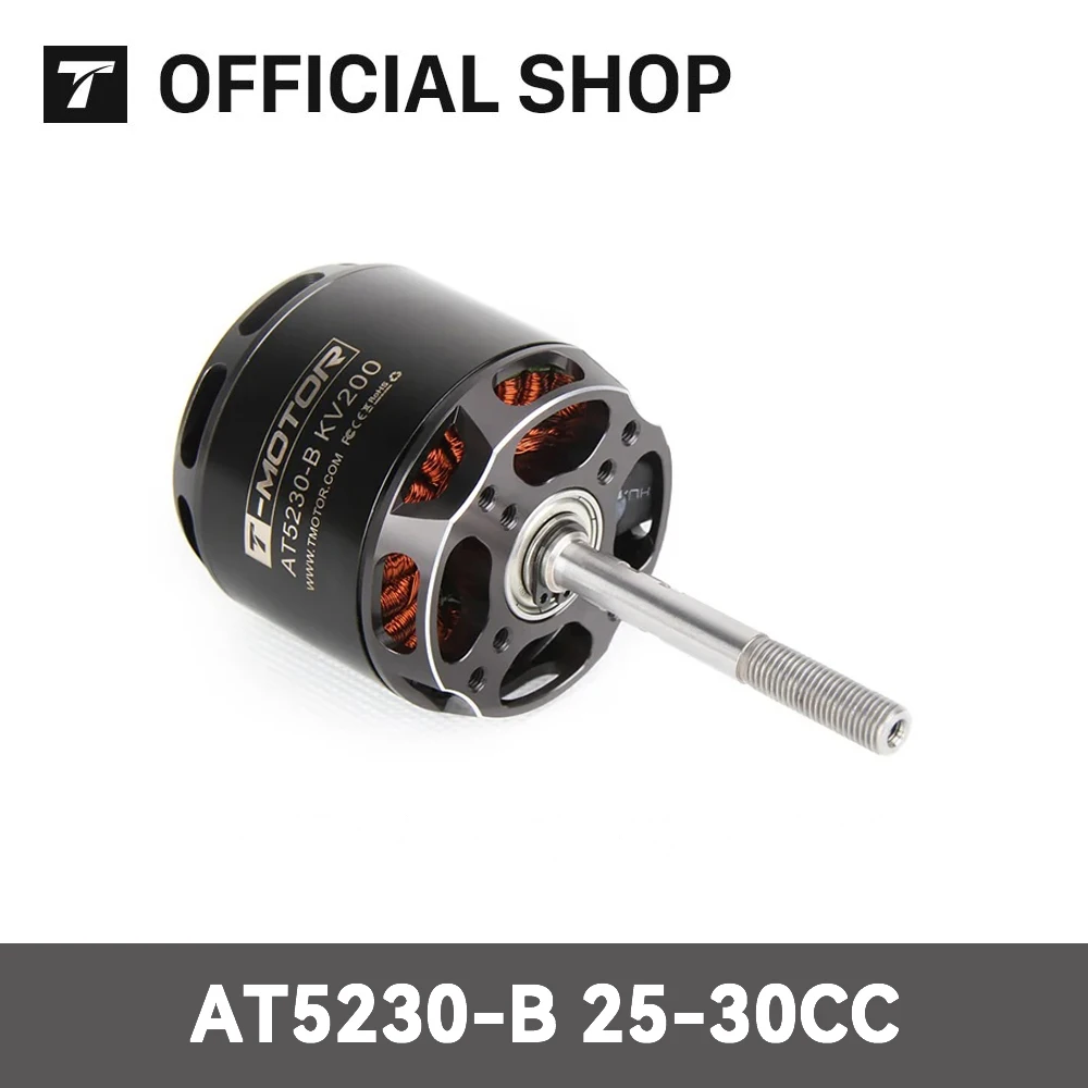 T-Motor At5230-B Kv200 25-30Cc 6-12S Aircraft Fixed Wing Brushless Motor for Rc Fpv Fixed Wing Drone Airplane Aircraft