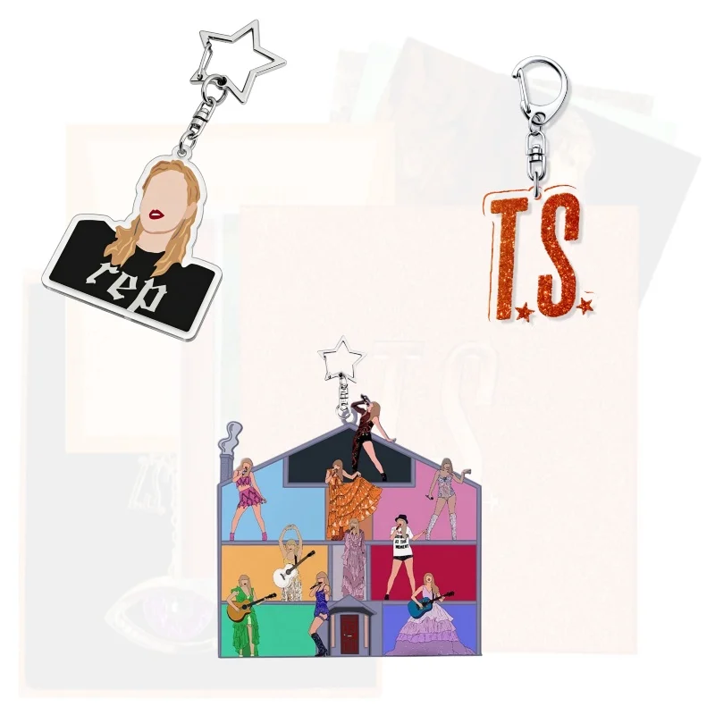 

Hot Iconic American Singer Fans Gifts Acrylic Keychain for Accessories Bag Pendant Key Chain Ring Keychains Jewelry Creative