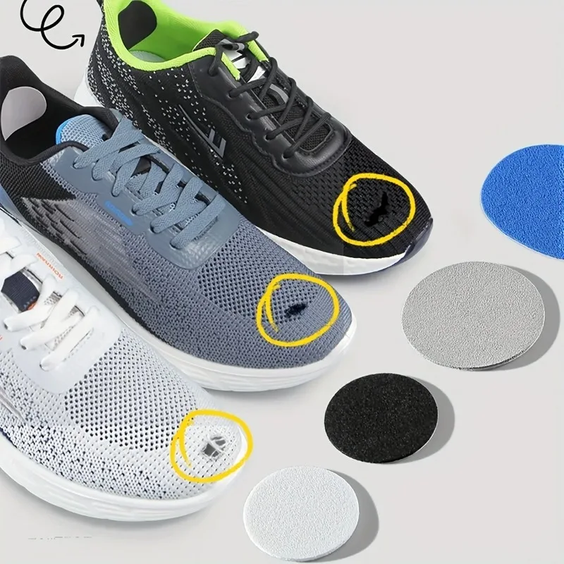 6 Stück selbstklebende Schuhflicken, starke, wasserdichte Reparatur für Löcher, Stoff, Netzstoff, unsichtbare Schuhreparatur, nahtlose Schuhreparatur – Detail 4