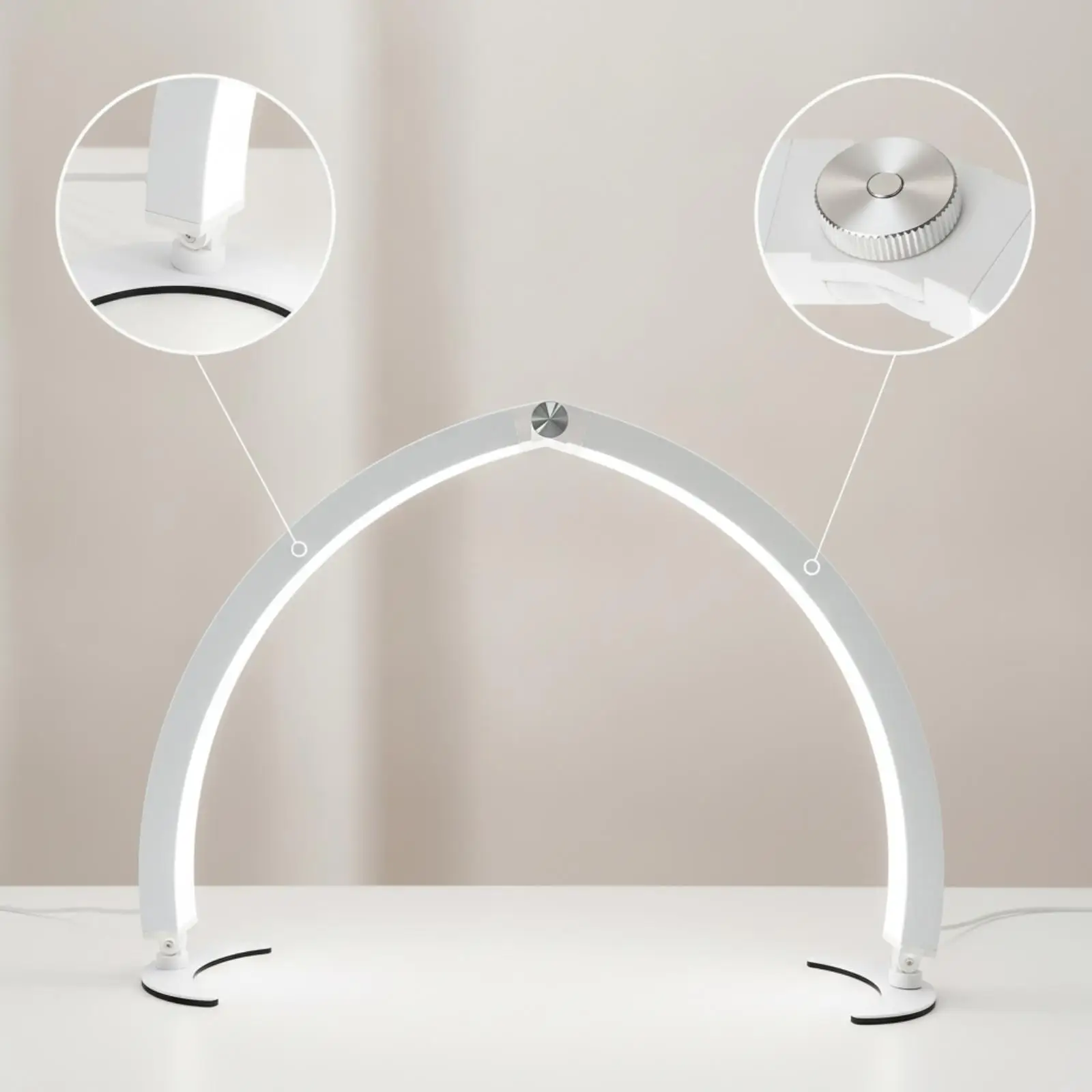 Foldable Overhead Arch Makeup Light with 320 LED Beads for Eyelash Extension Nail Art Permanent Makeup Professional Desk