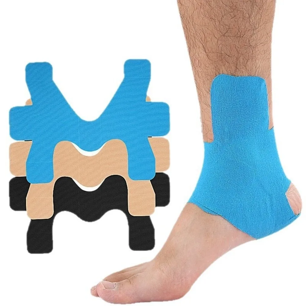 

5 шт., спортивные ремни, предварительно вырезанная кинезиологическая лента, эластичная водонепроницаемая спортивная лента на щиколотке, дышащая самоклеящаяся спортивная лента для тренировок