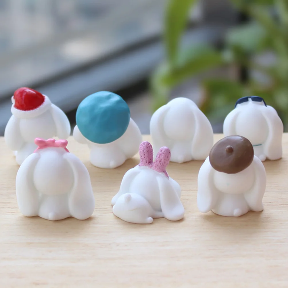

8 Pcs Resin Mini Figure Colorful Decorative Garden Home Office Landscape Accessories Statues Sculptures Desktop