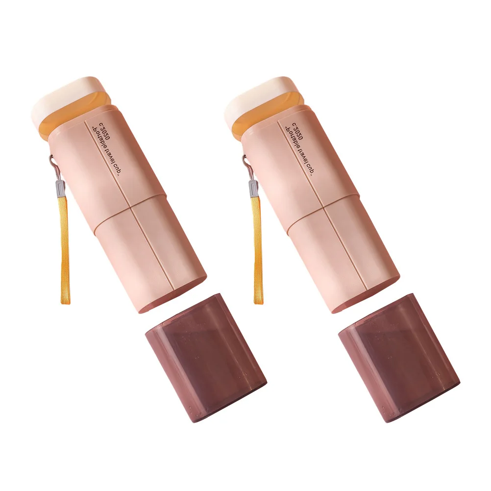 

2pcs Toothbrush Storage Case Portable Travel Toothbrush Box Practical Washing Cup For Personal Care Traveling Accessory