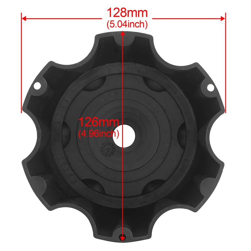 1pc 128mm/ 5.04in 60mm/ 2.36in Center Cap Cover Wheel Hub for SATIN STANDARD TRUCK Exterior Accessories Chrome/ Matte Black