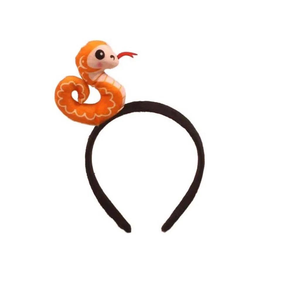 

Funny Wash Face Plush Snake Headband Korean Style Headwear Plush Snake Hairband Animal New Year New Year Hair Hoop Unisex