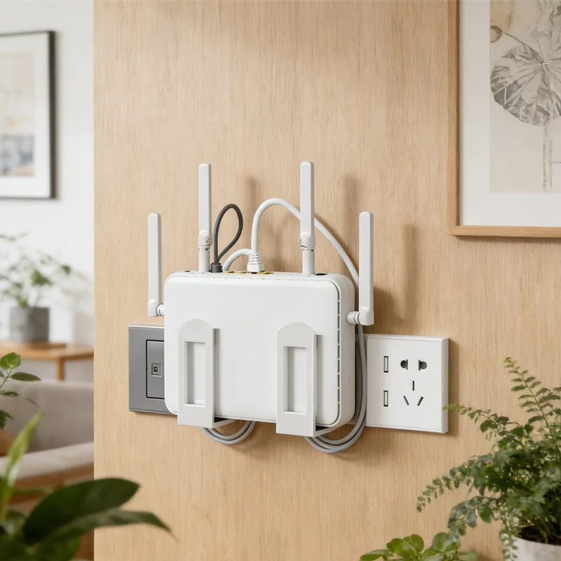 Platzsparende WLAN-Gerätehalterung zur Wandmontage für Router, Modem & Kabelbox, ordnet Ihr Entertainment-Center auf und macht ihn platzsparend