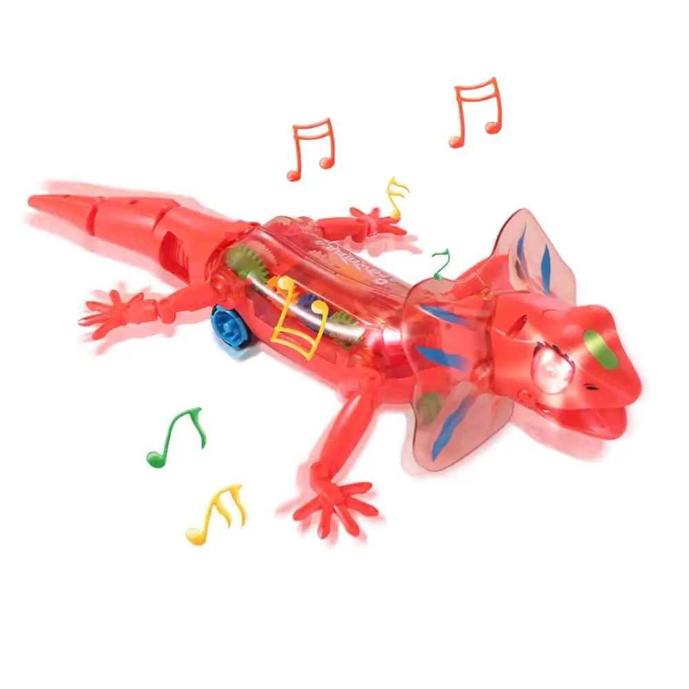 Modelo robótico electrónico mascotas lagarto sonidos luces lagarto caminando electrónico Kawaii Anime