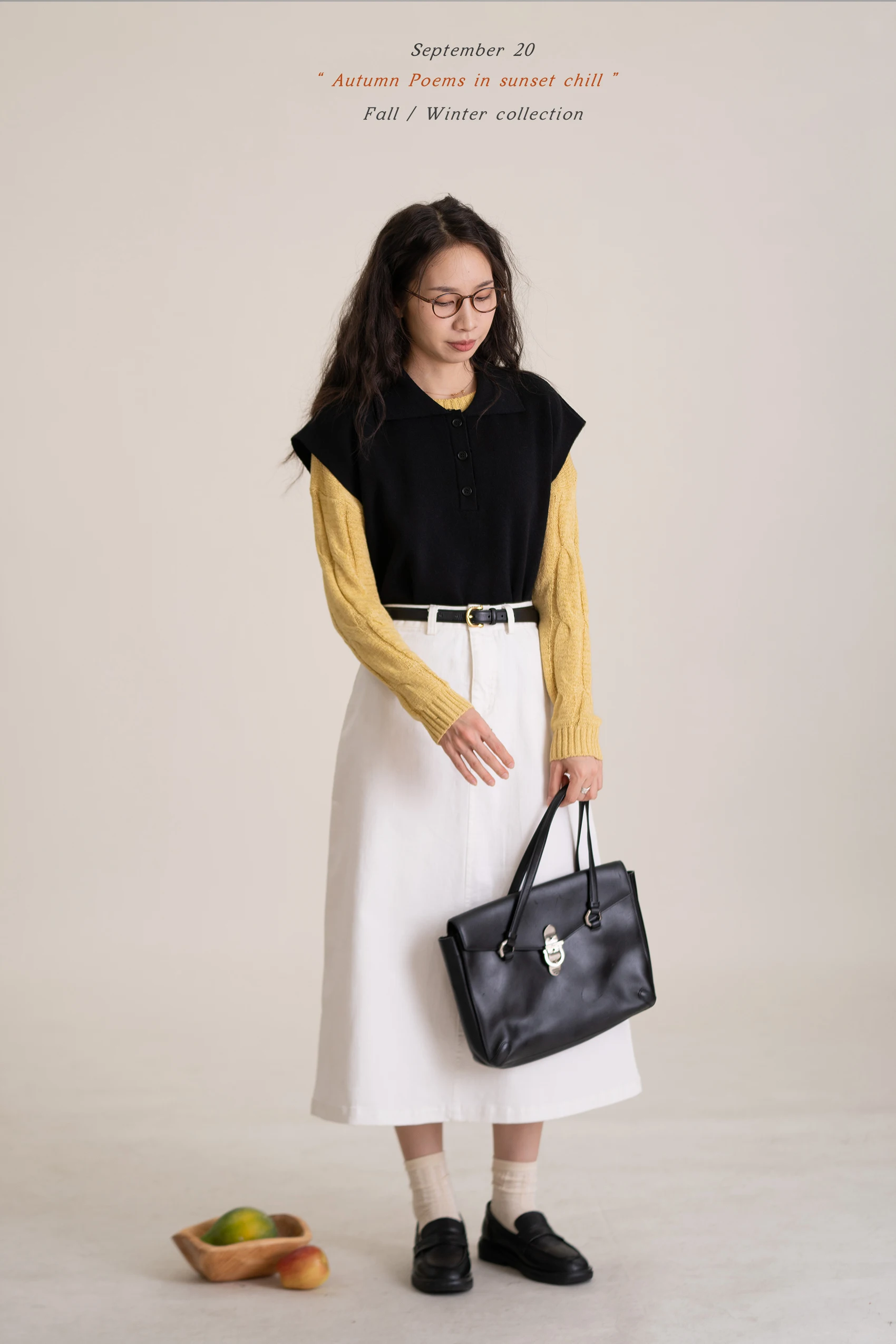 JustHere Coral Sea Vintage Twist Loose round Ne Sweater Women's Faion Autumn Collection Knittedwear Other Material 00%