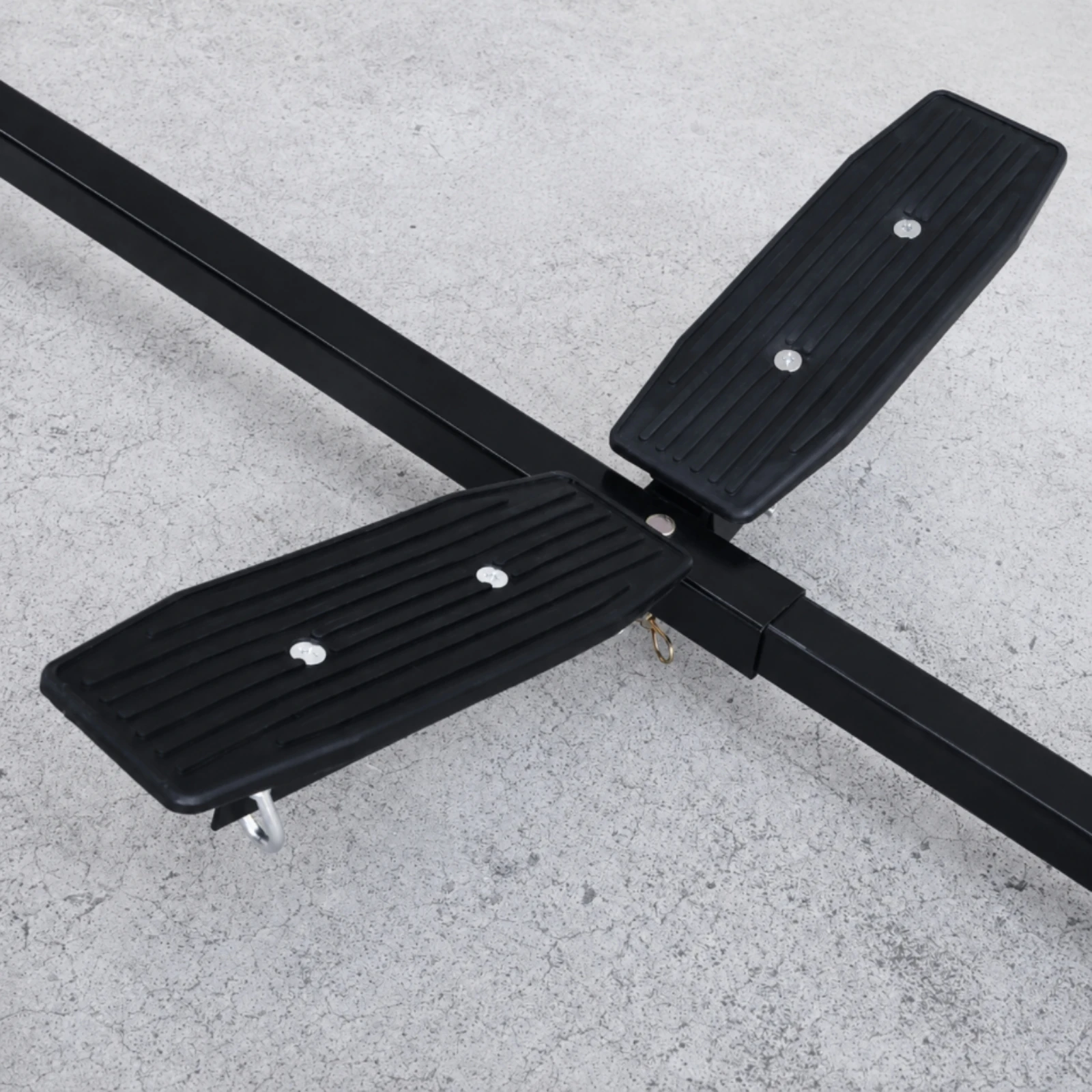 Portable Boat Trailer Adjustable Length Boat Trailer Frame Transport Equipment Inflatable Rubber Wheels Black Finish