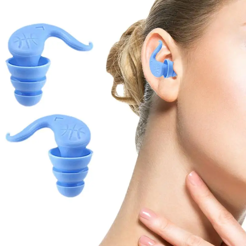 Sleeping Ear Plugs Horn-Shaped Waterproof Silicone Earplugs Soft Ergonomic Ear Plugs Men & Women Earplugs For Swimming Sleeping