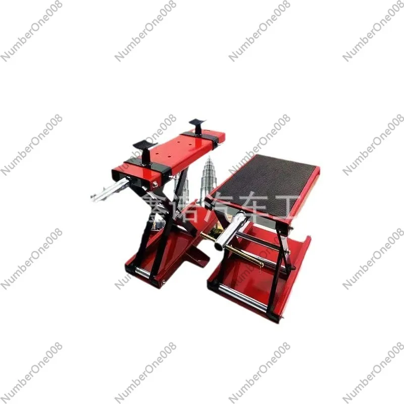 

Motorcycle Scissor Lift Jack 500kg Capacity, Hydraulic Platform Lift for Repair, Heavy Duty Motorcycle Lift Stand with Wide Base