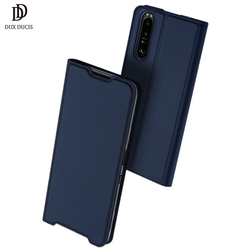 Wallet Leather Case for Sony Xperia 1 III DUX DUCIS Skin Pro 6.5 inch Series Flip Cover Card Slot Accessories for Sony Xperia1