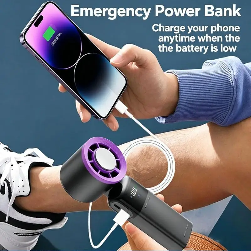 Portable Mini Foldable Handheld Turbo Fan High Speed Air Cooler_voghion.com