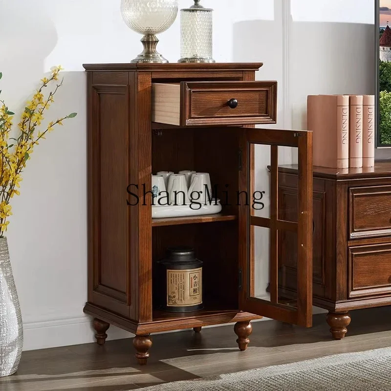 

FG household pure solid wood small short cabinet light luxury small apartment storage decorative side cabinet storage locker