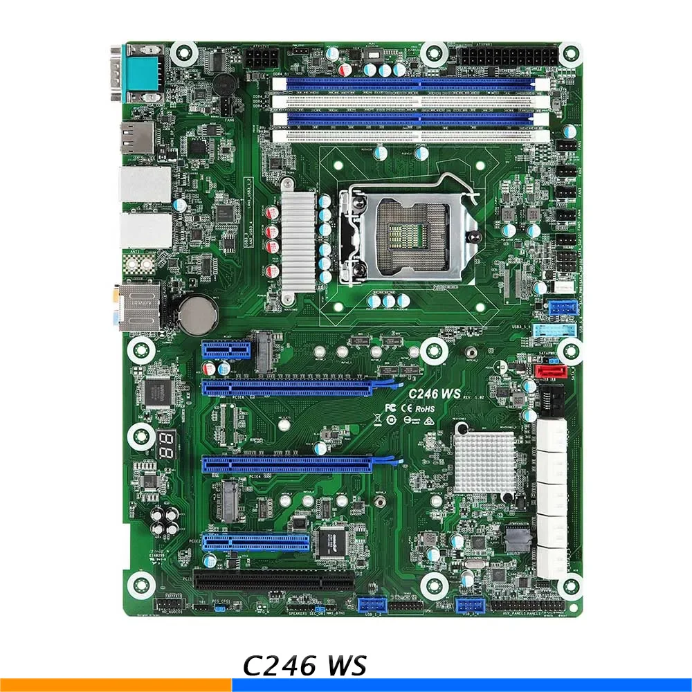 C246WS Brand New Server Motherboard For AsRock Rack C246 WS LGA 1151 DDR4 64GB High Quality