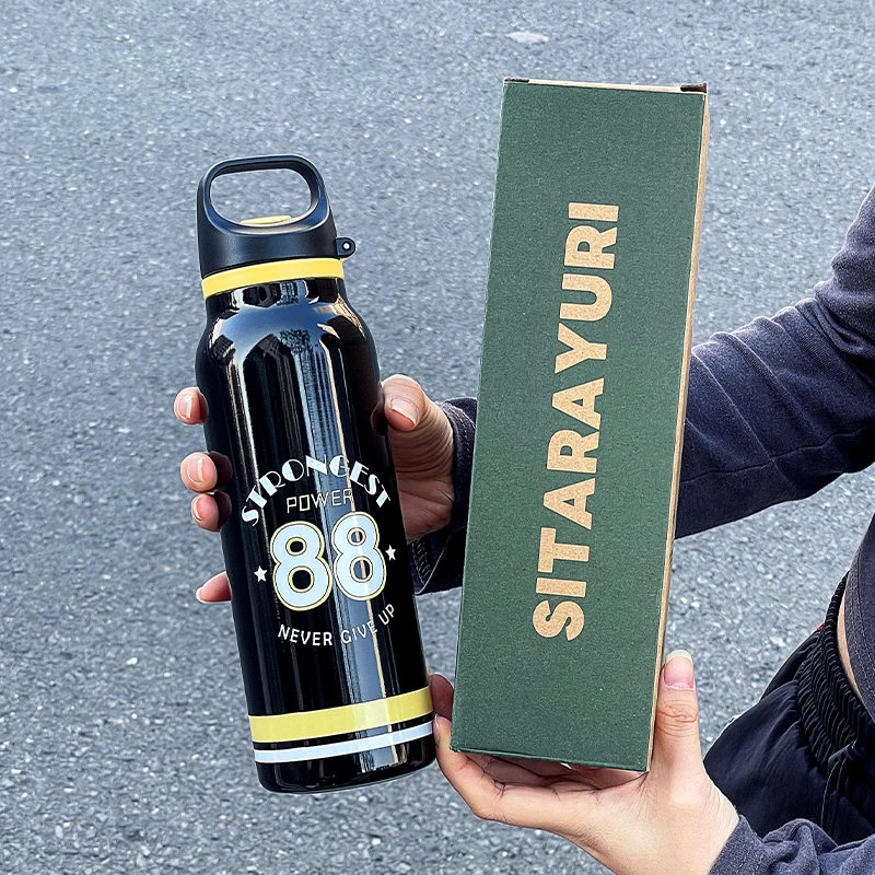 Luxury Style 600ml Stainless Steel Thermos Cup Portable Outdoor Sports Water Drink Cup Straight Design
