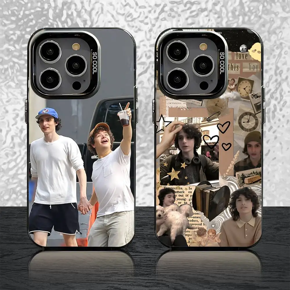 

Finn Wolfhard Phone Case For iPhone 16,15,14,13,12,11,Pro,XS,Max,Plus,Mini,SE Black Candy Matte Shockproof Cover