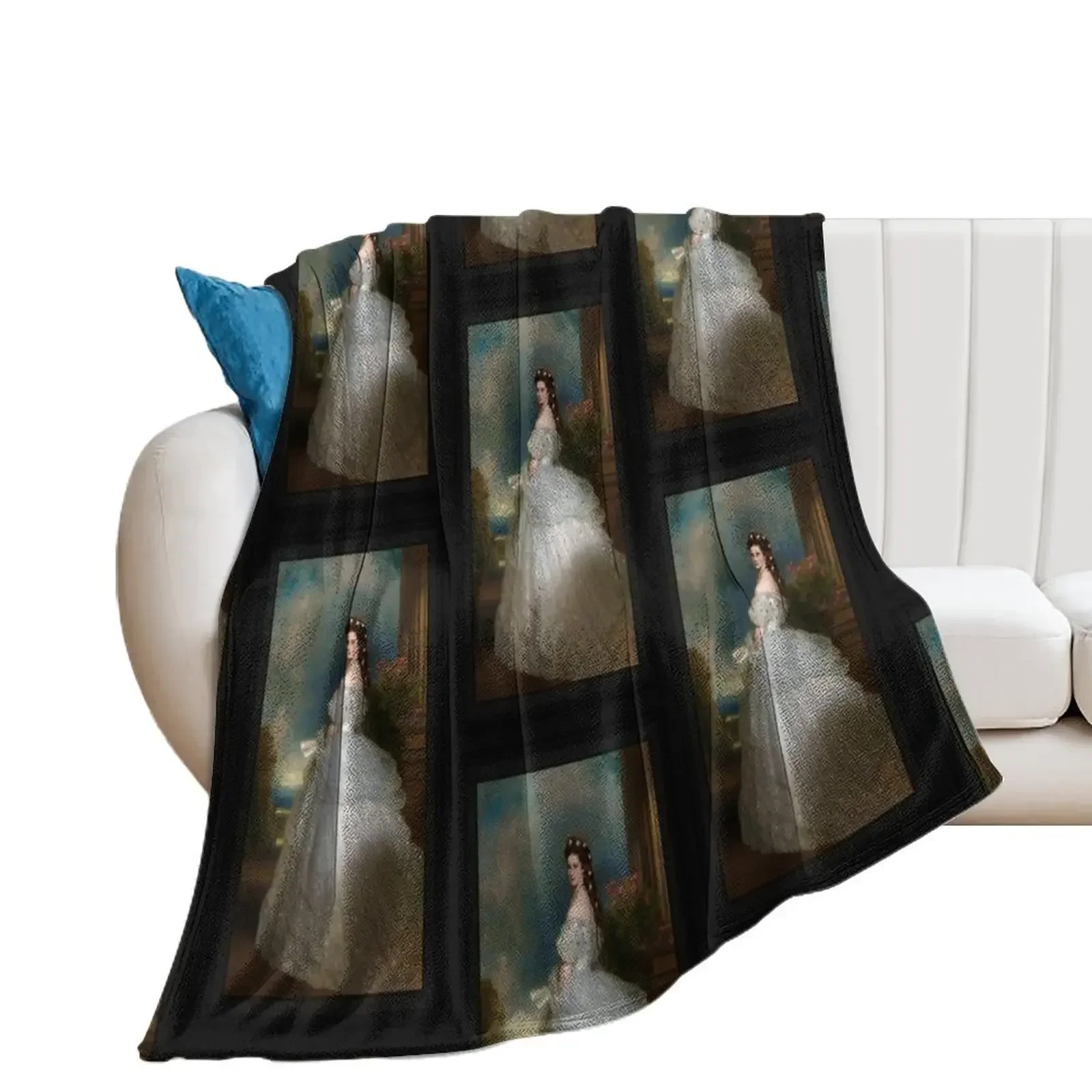 

Portrait Of Empress Elisabeth of Austria by Franz Xaver Winterhalter Throw Blanket Shaggy For Decorative Sofa Blankets