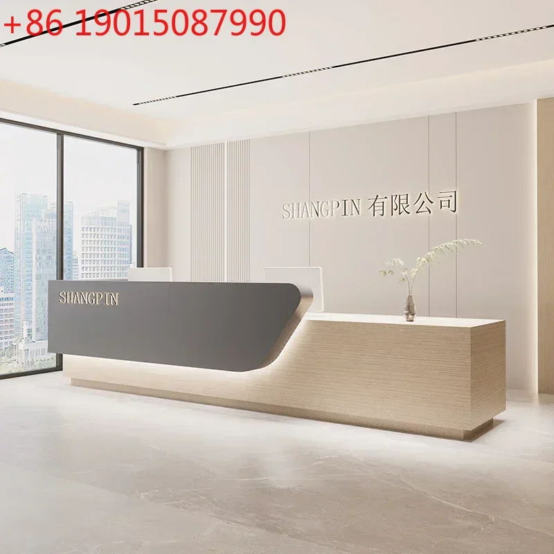 

Эстетичная мебель для ресепшн: длинная роскошная стойка администратора, столы для ресторана, вечеринок, магазина