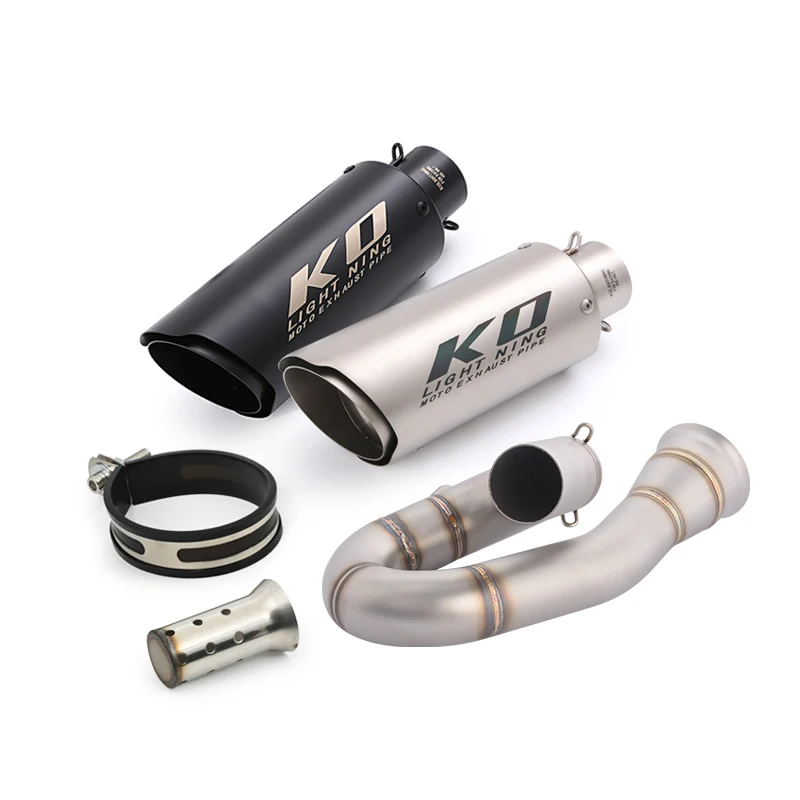 

Slip On For Zontes 703RR 2024-2026 703R 2025-2026 Mid Exhaust Link Pipe Tail Muffler System With DB Killer Stainless Steel 51mm