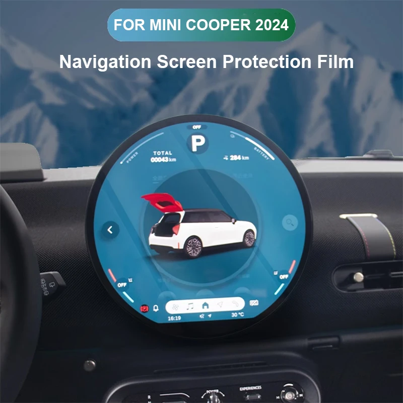 For MINI Cooper S F65 F66 F67 U25 Countryman J01 EV SE Car GPS Navigation Screen Tempered Glass Protective Film Anti-scratch