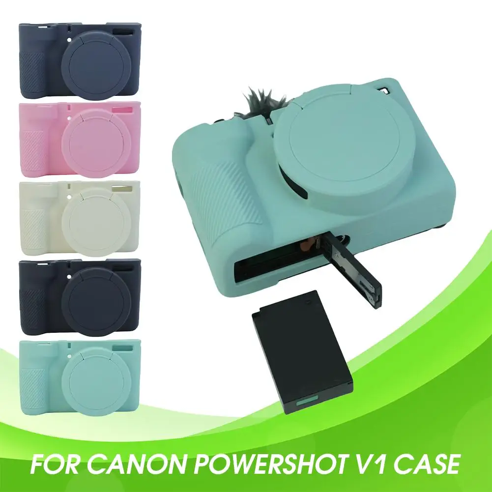 Per custodia per fotocamera PowerShot V1 Custodia protettiva in silicone Guscio in gomma morbida Borsa antiurto impermeabile per fotocamera digitale V1