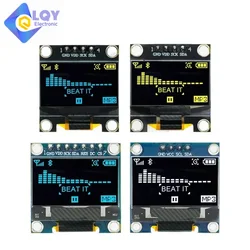 LQY 0.96 inch IIC SPI Serial 7/4Pin White/Blue/Yellow Blue/Yellow OLED Display Module SSD1306 12864 LCD Screen Board for Arduino