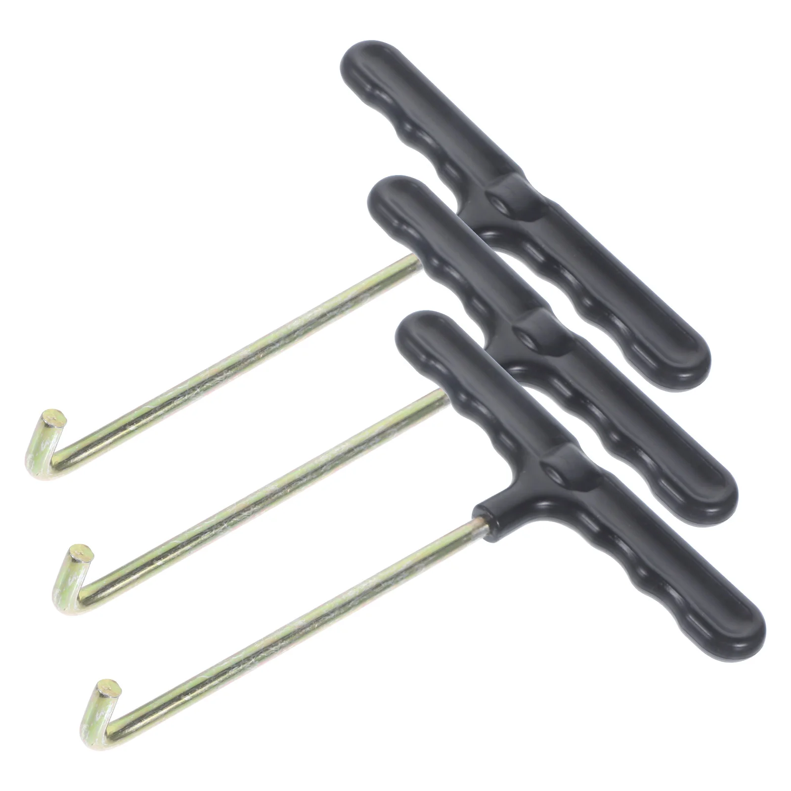 3 Pcs Trampoline Spring Hand Hook Puller Triangle Rings Replacement Hooks Professional Ice Skates Sharpener