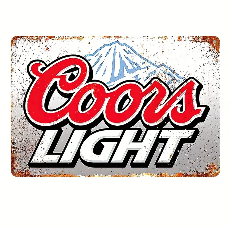 1pc COORS LIGHT Vintage Metal Tin Sign - Distinctive Wall Art Decor - Ideal for Home, Bar, Cafe, Garage - Waterproof, Dustproof,