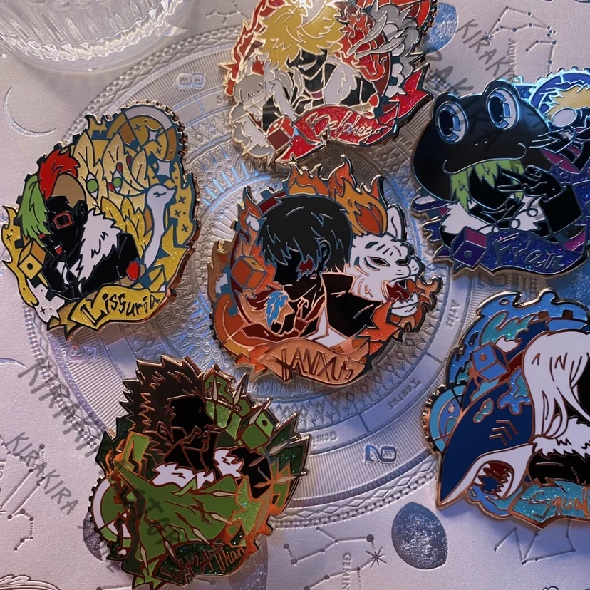 

HITMAN REBORN Varia Cosplay Badge Metal Plaque Brooch Anime Cartoon Pin Emblem Breastpin Bag Pendants Hanging Drop Ornaments