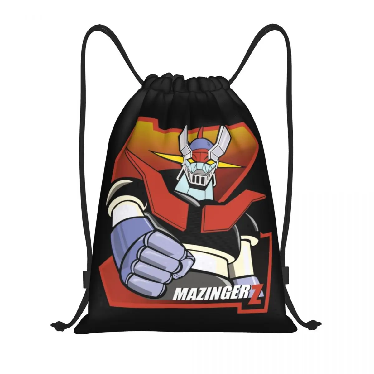 Custom Mazinger Z Anime Drawstring Bag Women Men Lightweight UFO Robot Grendizer Sports Gym Storage Backpack