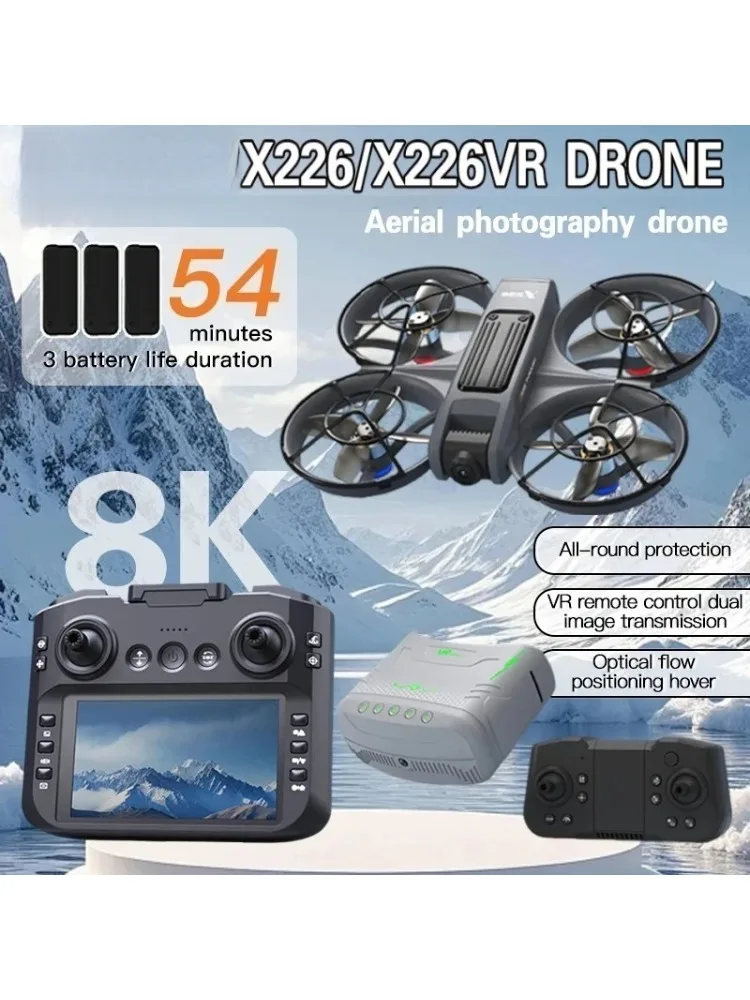 Oryginalny dron X226/X226VR Mini Drone 4K Profesjonalny helikopter sterowany pilotem zdalnym, samolot RC Dron z ekranem, quadcopter, zabawka, prezent dla dzieci — 2