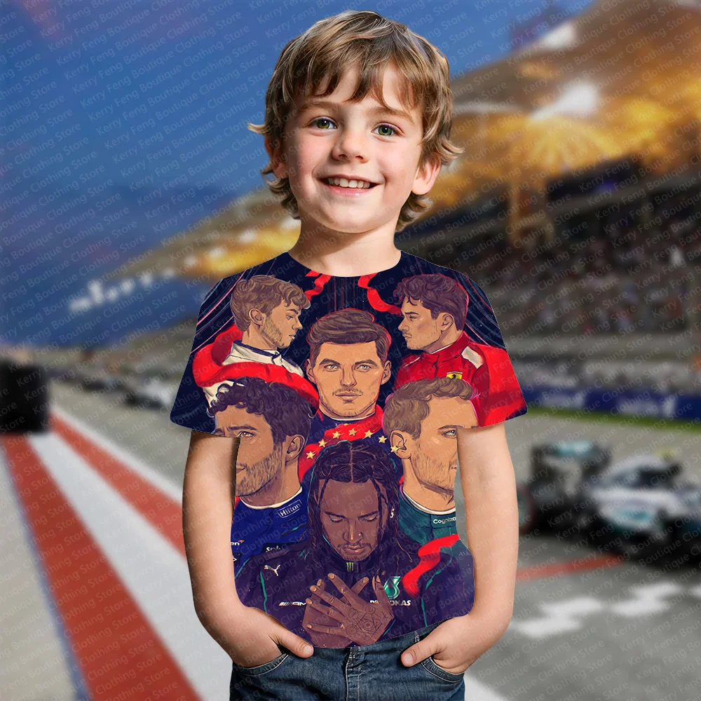 Netherlands Verstappen 3D printed pattern kids adult T-shirt short sleeved summer F1 racing fan trend T-shirt