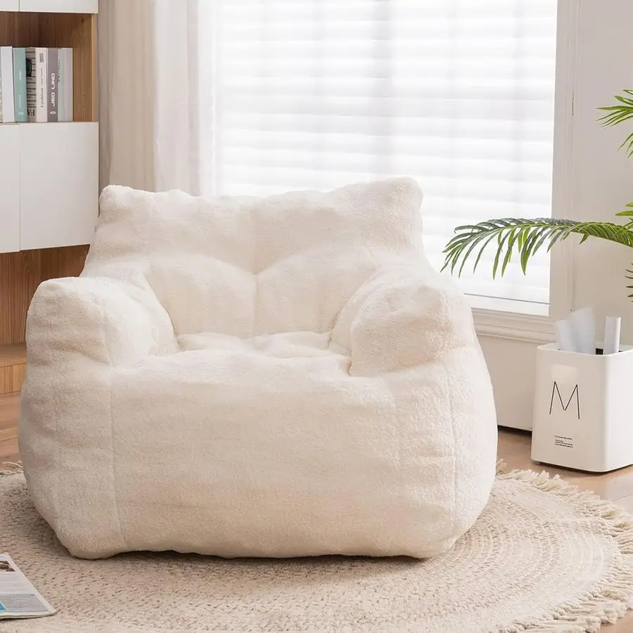 

Bean Bag Chairs, Tufted Soft Stuffed with Filler, Fluffy and Lazy Sofa, Imperial Lounger Giant Chair for Bedroom, Living Room,