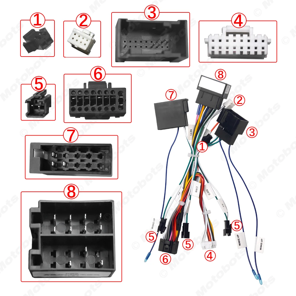 FEELDO Car 16pin Audio Wiring Harness Adapter With Canbus Box For Mercedes-Benz W209(02-06)/W203(01-04) Stereo Installation