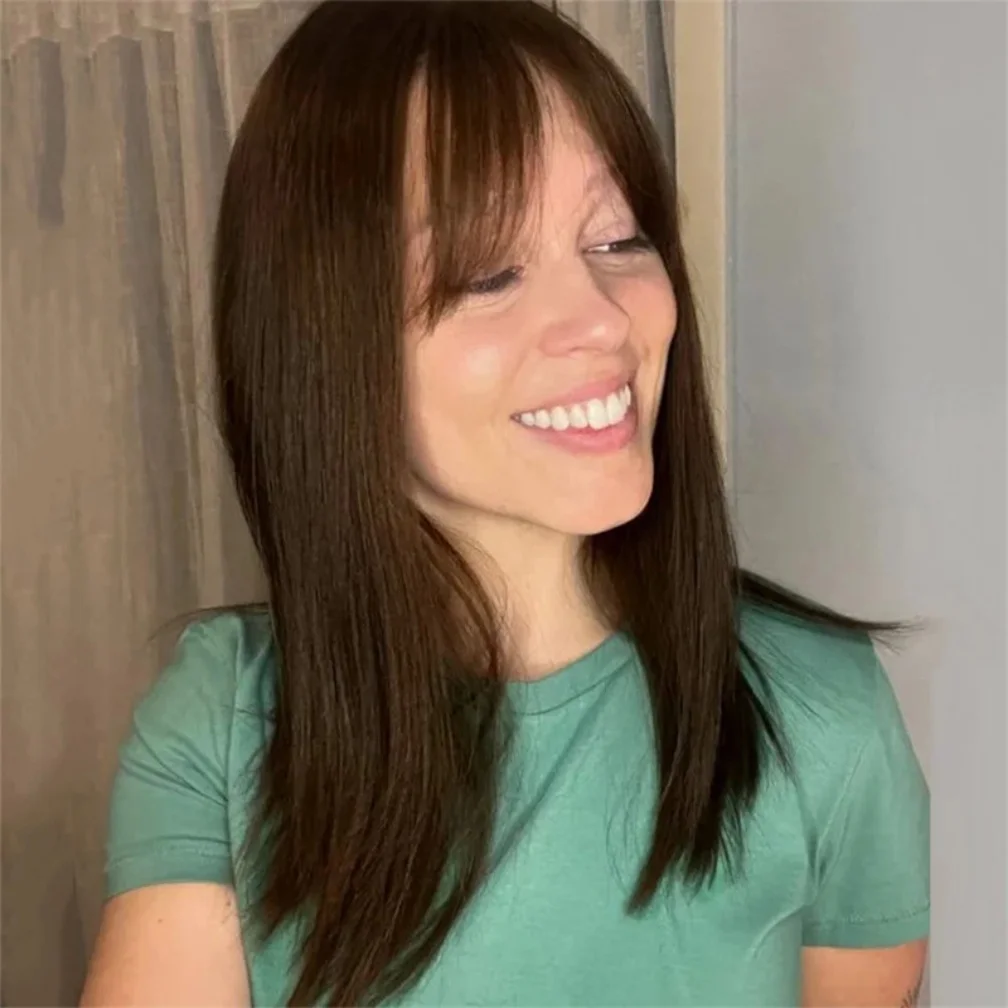 

Бесшовный прямой коричневый длинный парик из еврейских человеческих волос 26 дюймов, 5x5, на шелковой основе, с HD-кружевом, с эффектом натуральной линии роста волос, из европейских волос, с предварительно выщипанными прядями