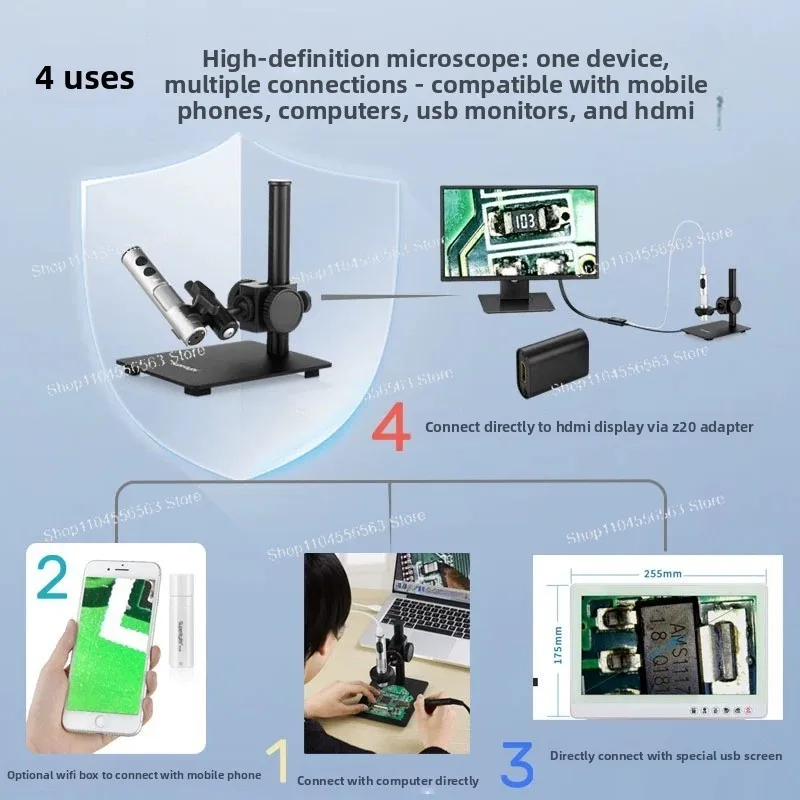 B013USB Handheld 13 Million 3000 Times 360 ° Rotating Electron Digital Microscope