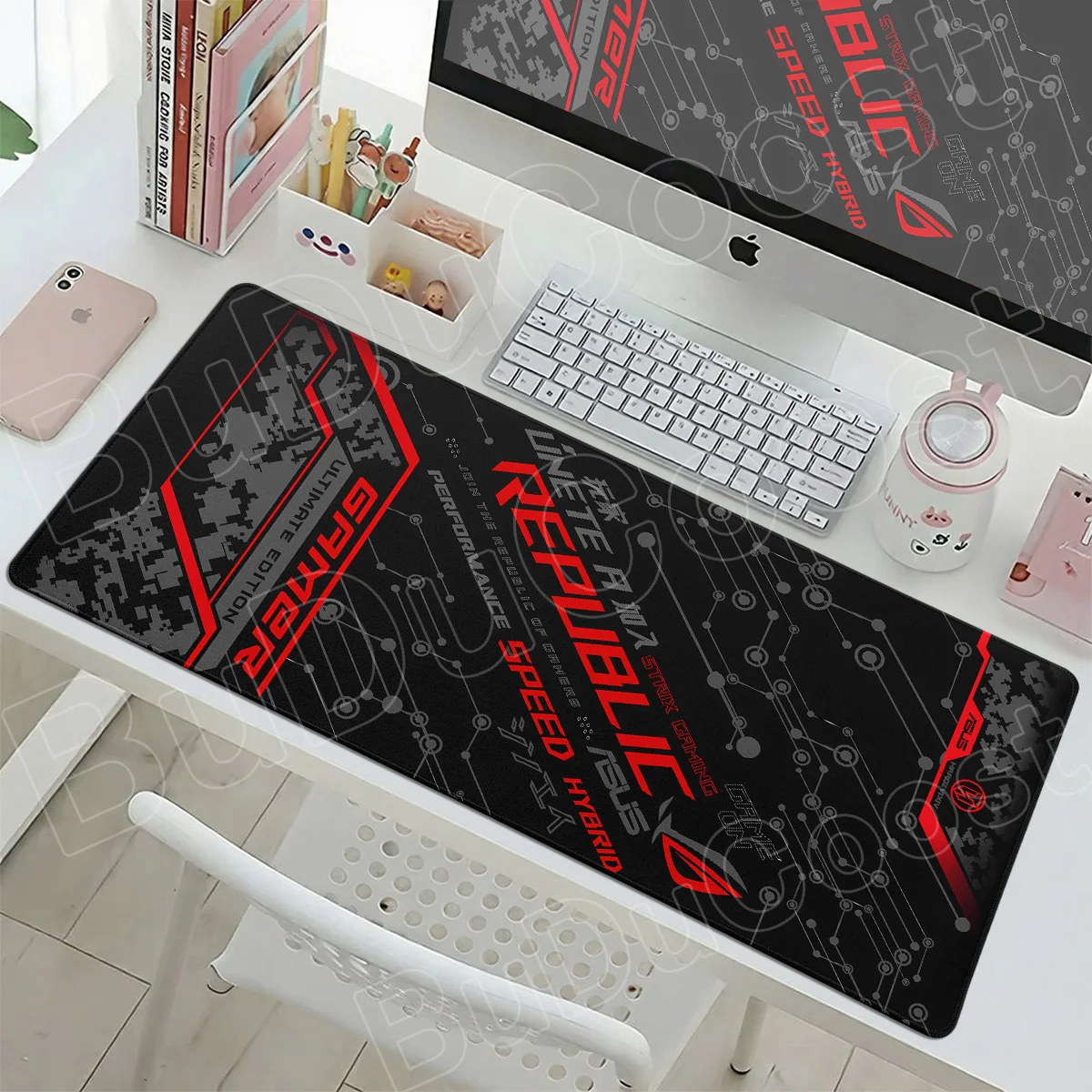 Anime Mice Mat Laptop Table Decoration Mausepads Asus Rog Black Keyboard Gaming  Speed Carpet Office Accessories Gamer Mouse Pad
