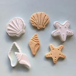 Sea World Whale Fondant Frosting Cookies Mold Home Parent-Child 3D Ocean Whale Shark Shell Pattern Cookie Mould Biscuit Cutters