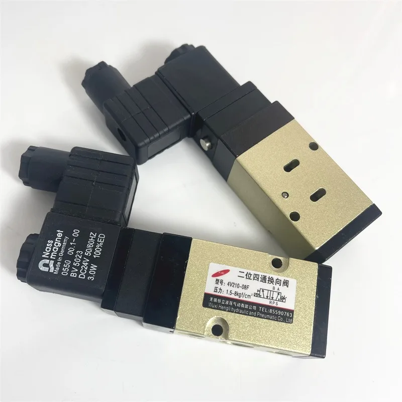 Электромагнитный клапан Wuxi Hengli solenoid valve 4V210-8F two-position four-way reversing valve plate type Пневматика — деталь 2